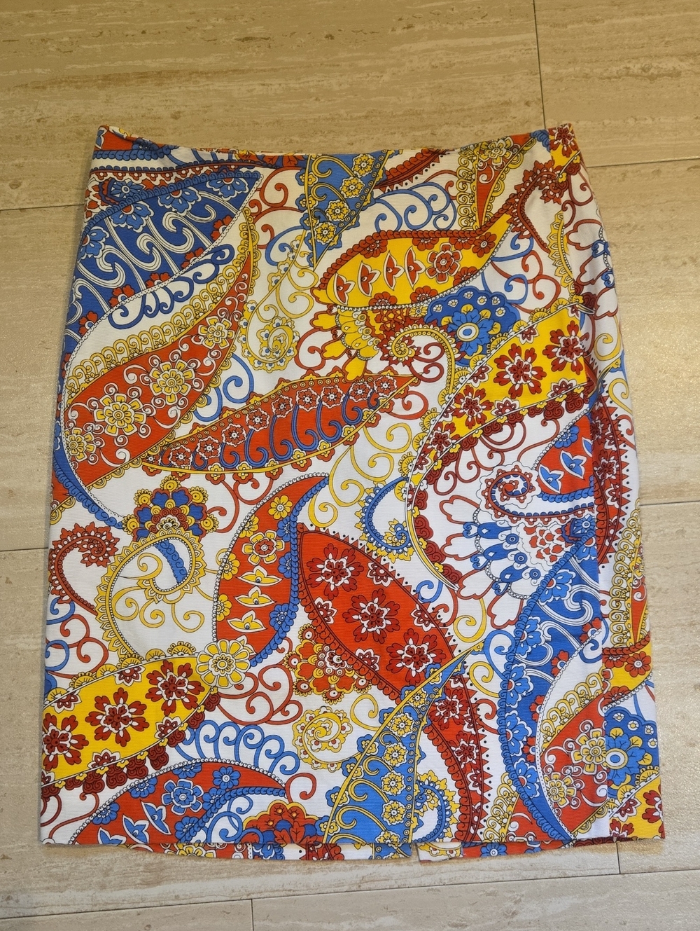 Talbot's Multi-Color Design Print Pencil Skirt
